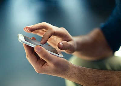 Customer Using Smartphone for Will Call fuel Delivery